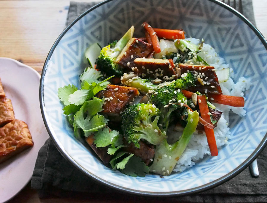 Tempeh stir-fry