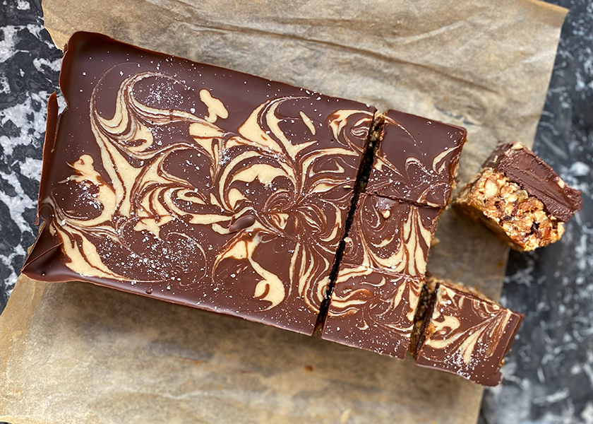 Choc Tahini Date Slice