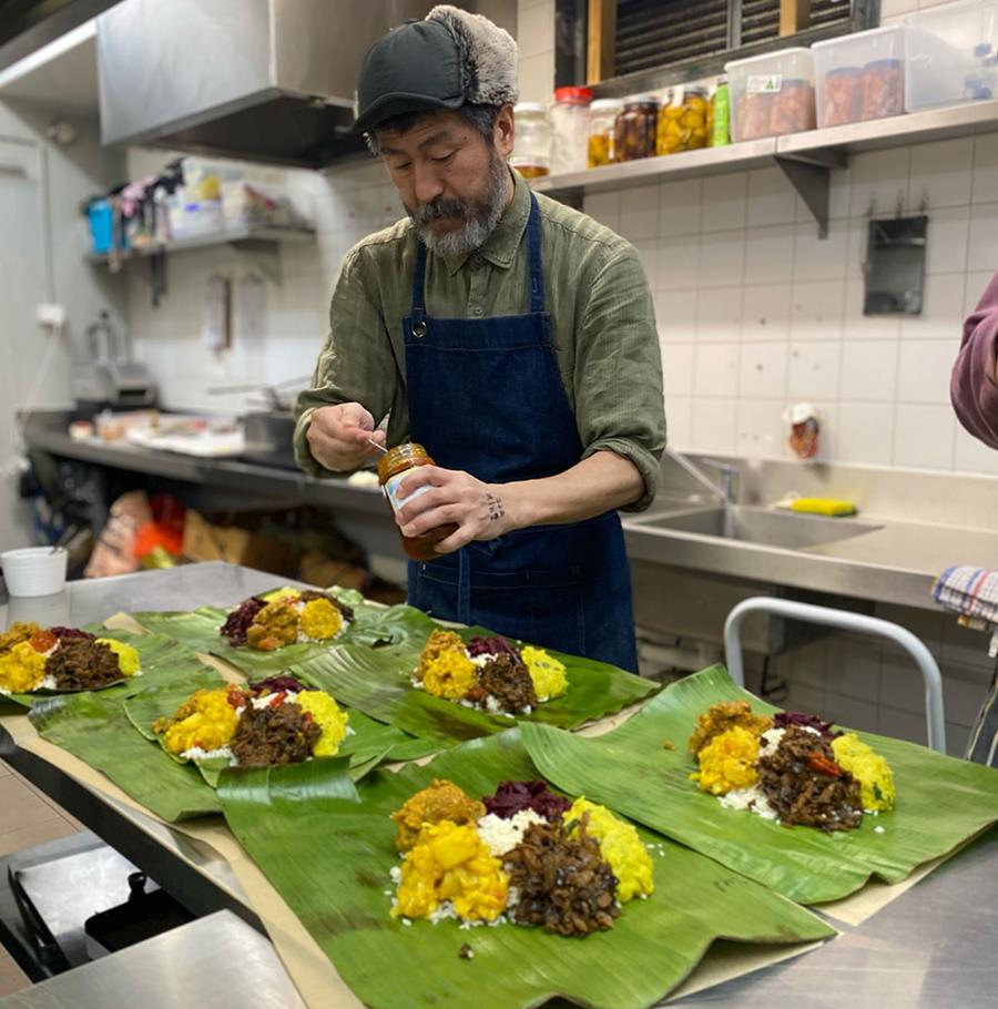 Cooking in the Island Home kitchen