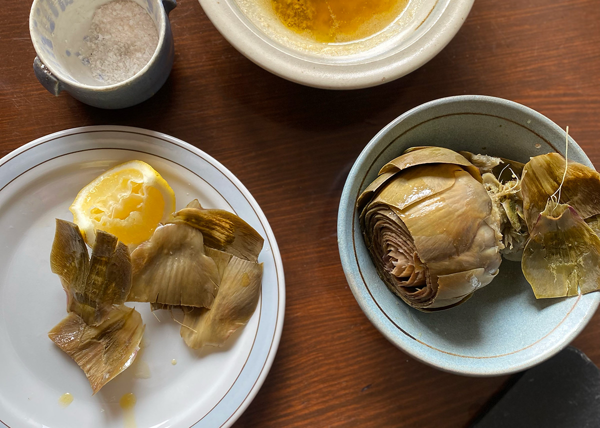 Steamed Globe Artichokes 