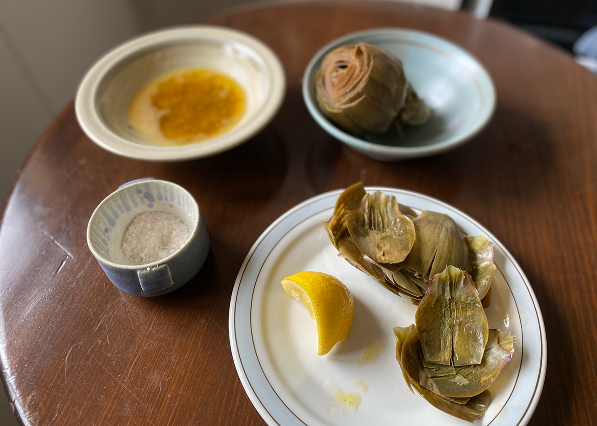 Steamed Globe Artichokes 