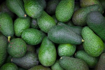 Avocados in a crate