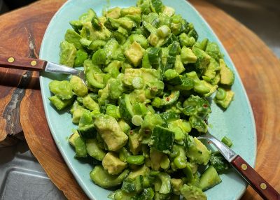 Cucumber Avocado and Broad Bean Salad 1